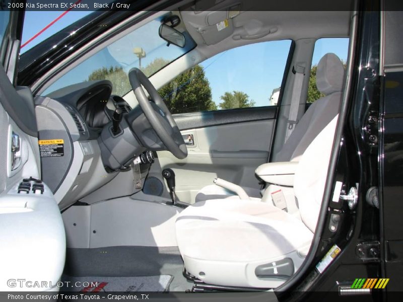 Black / Gray 2008 Kia Spectra EX Sedan
