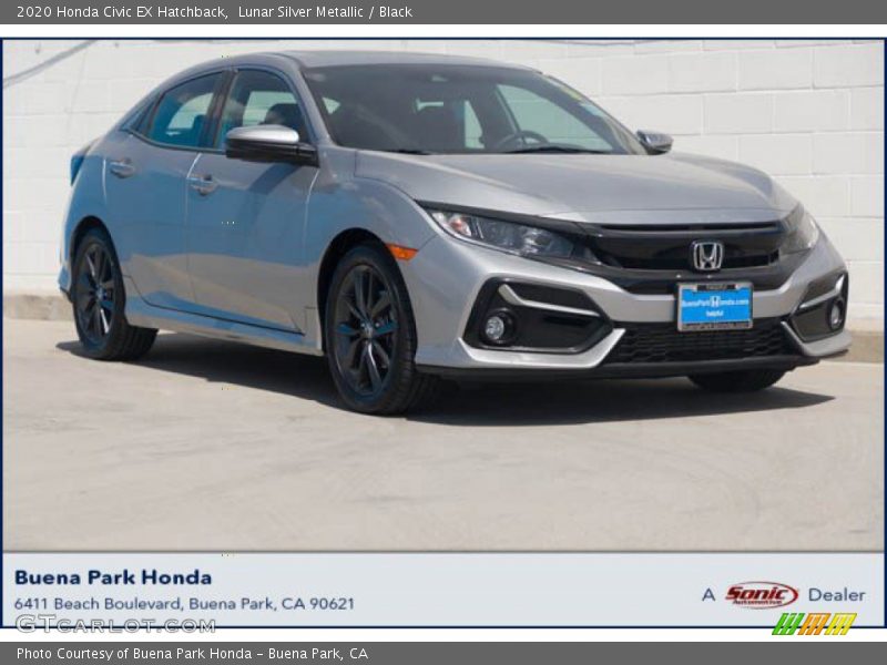 Lunar Silver Metallic / Black 2020 Honda Civic EX Hatchback