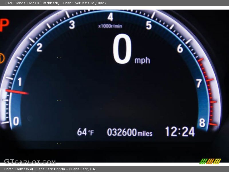 Lunar Silver Metallic / Black 2020 Honda Civic EX Hatchback