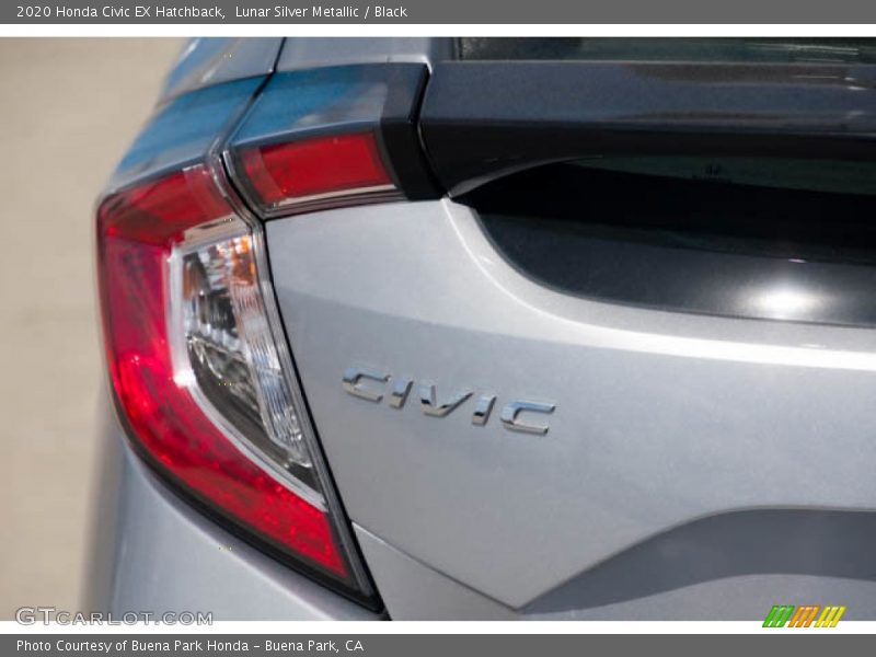 Lunar Silver Metallic / Black 2020 Honda Civic EX Hatchback