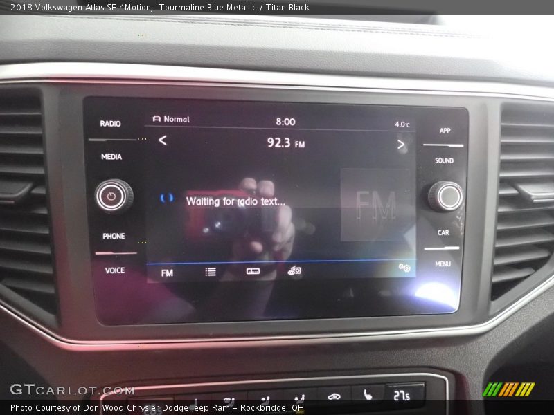 Tourmaline Blue Metallic / Titan Black 2018 Volkswagen Atlas SE 4Motion