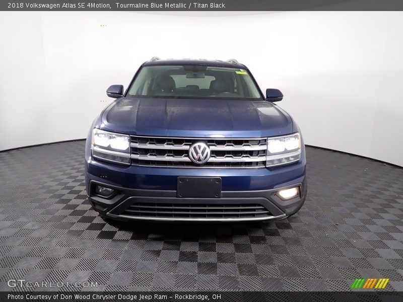 Tourmaline Blue Metallic / Titan Black 2018 Volkswagen Atlas SE 4Motion