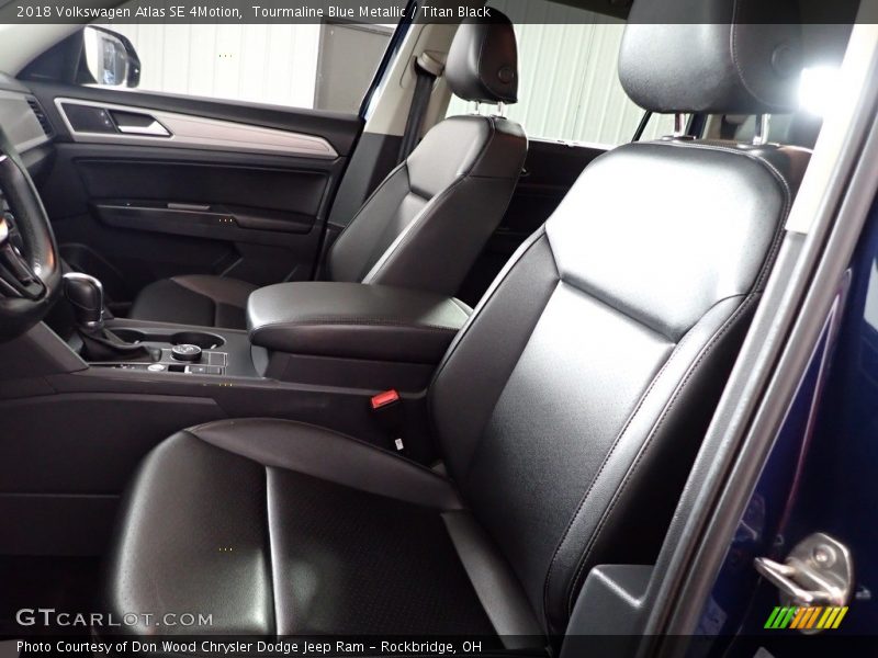 Tourmaline Blue Metallic / Titan Black 2018 Volkswagen Atlas SE 4Motion