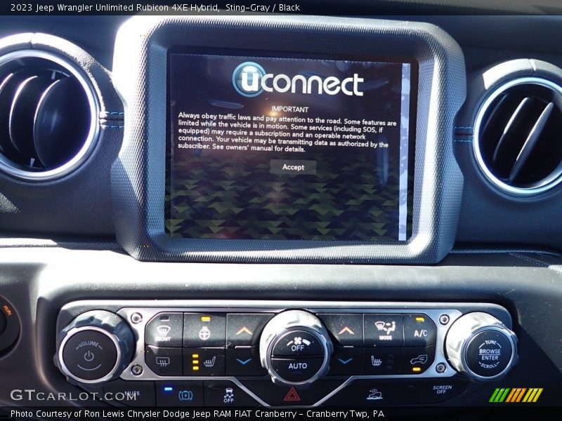 Controls of 2023 Wrangler Unlimited Rubicon 4XE Hybrid