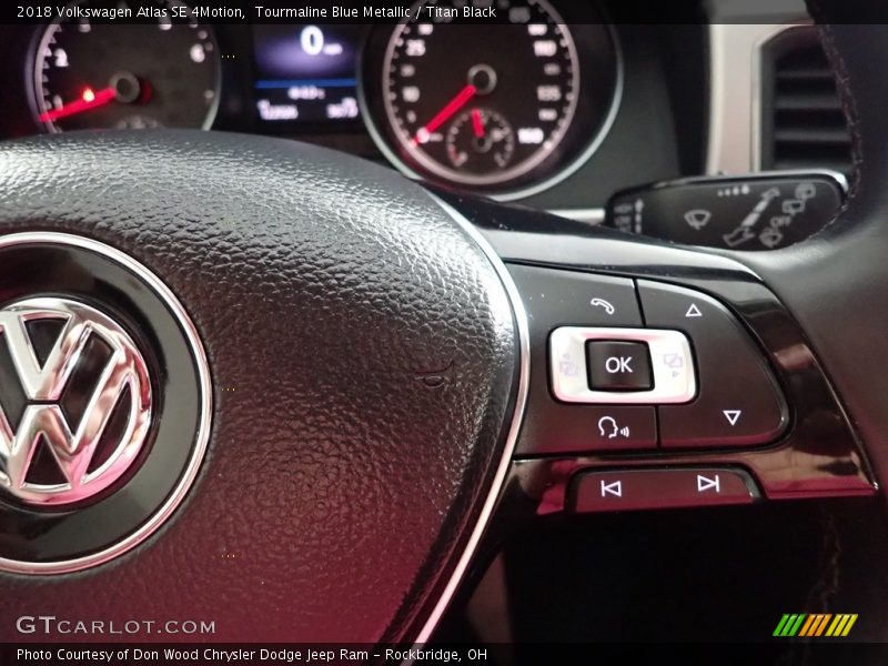Tourmaline Blue Metallic / Titan Black 2018 Volkswagen Atlas SE 4Motion