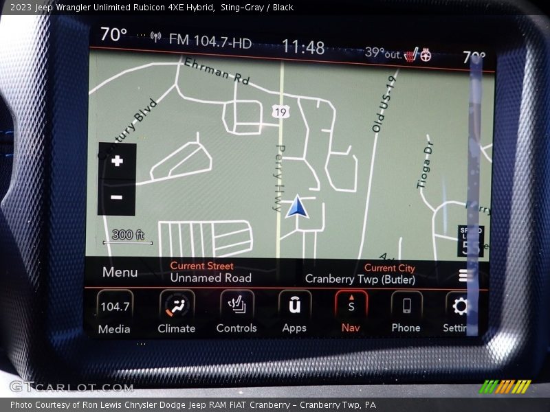 Navigation of 2023 Wrangler Unlimited Rubicon 4XE Hybrid