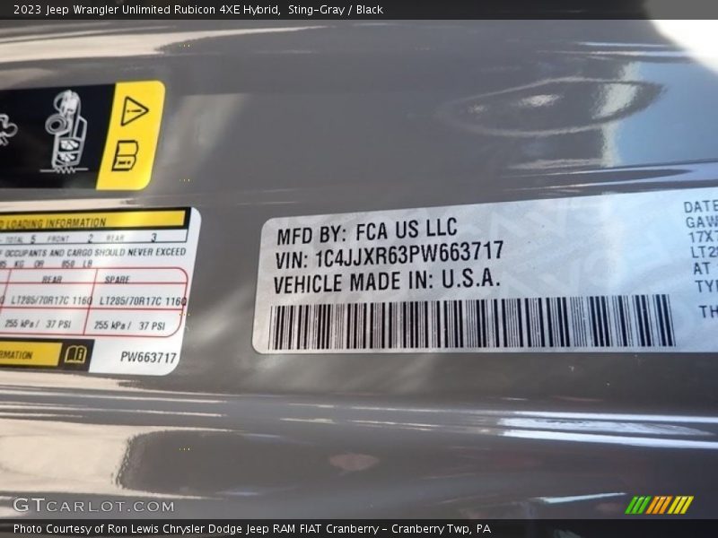 Sting-Gray / Black 2023 Jeep Wrangler Unlimited Rubicon 4XE Hybrid