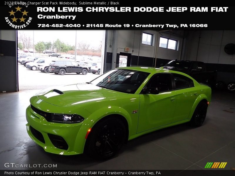 Sublime Metallic / Black 2023 Dodge Charger Scat Pack Widebody
