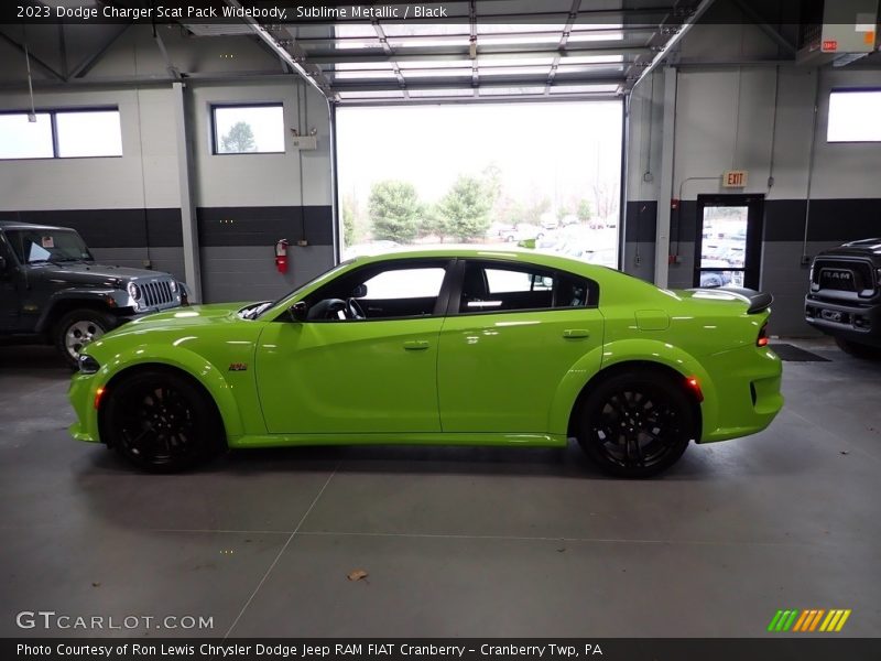 Sublime Metallic / Black 2023 Dodge Charger Scat Pack Widebody