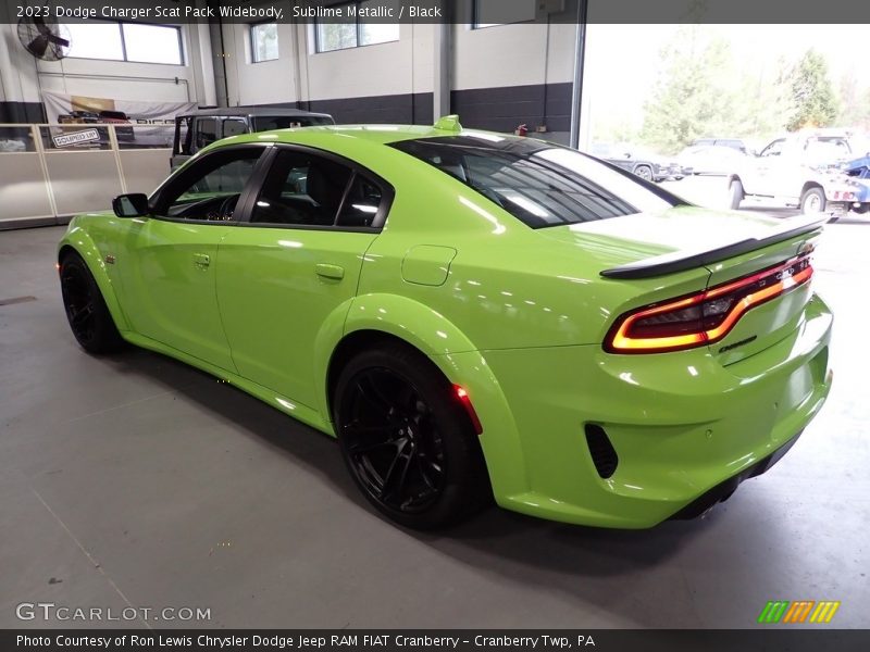 Sublime Metallic / Black 2023 Dodge Charger Scat Pack Widebody