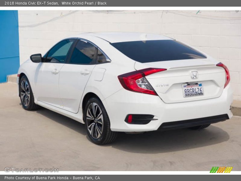 White Orchid Pearl / Black 2018 Honda Civic EX-T Sedan