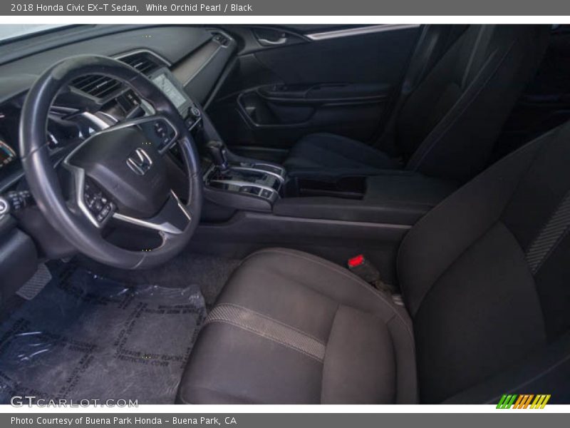 White Orchid Pearl / Black 2018 Honda Civic EX-T Sedan