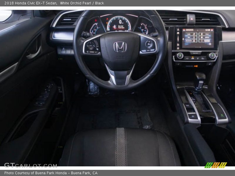 White Orchid Pearl / Black 2018 Honda Civic EX-T Sedan