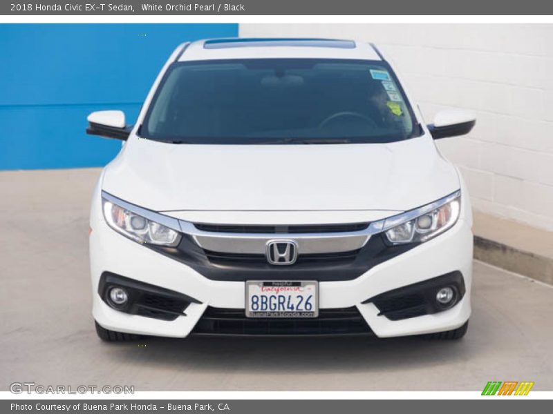 White Orchid Pearl / Black 2018 Honda Civic EX-T Sedan