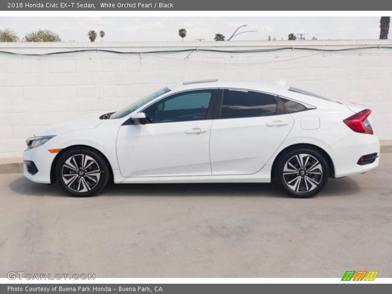 White Orchid Pearl / Black 2018 Honda Civic EX-T Sedan