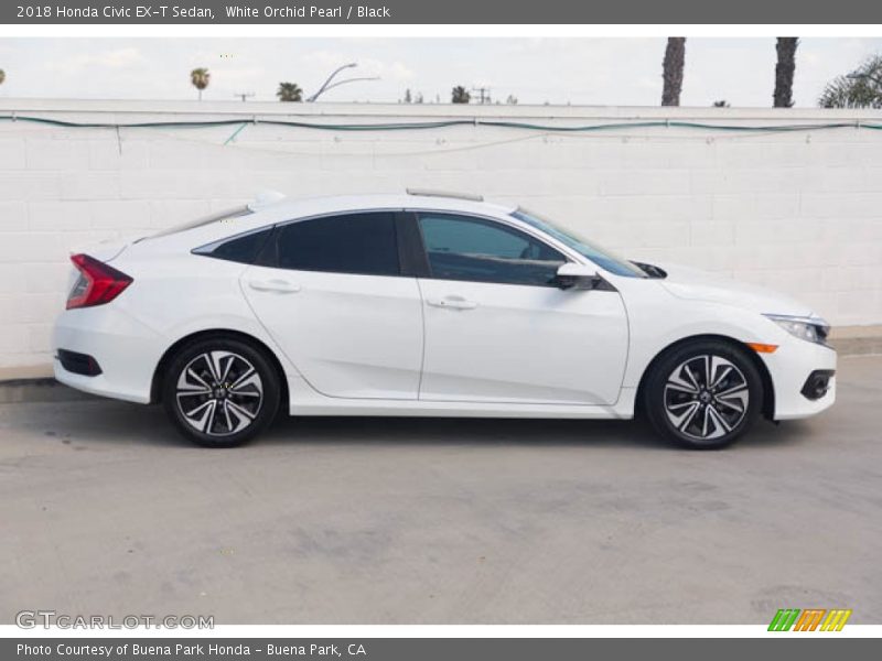 White Orchid Pearl / Black 2018 Honda Civic EX-T Sedan