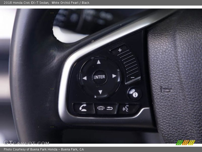White Orchid Pearl / Black 2018 Honda Civic EX-T Sedan