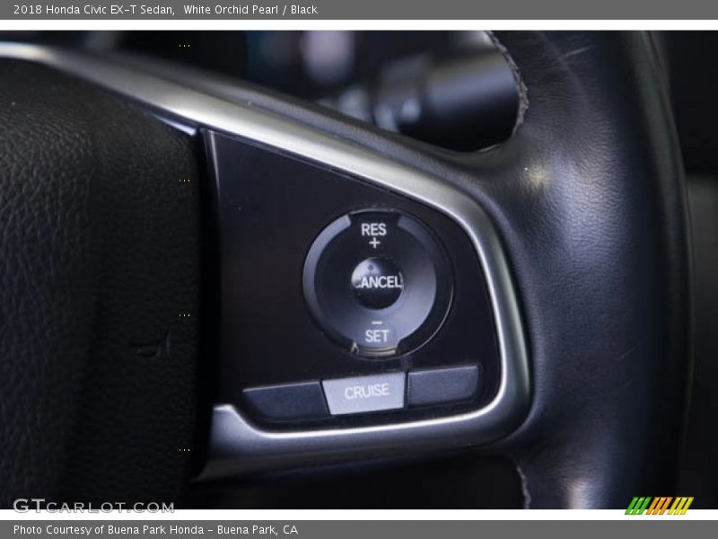 White Orchid Pearl / Black 2018 Honda Civic EX-T Sedan
