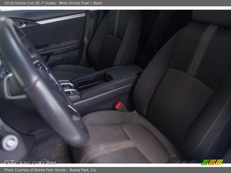 White Orchid Pearl / Black 2018 Honda Civic EX-T Sedan