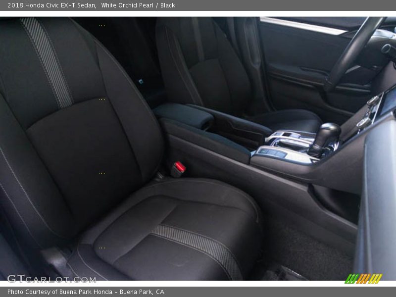 White Orchid Pearl / Black 2018 Honda Civic EX-T Sedan