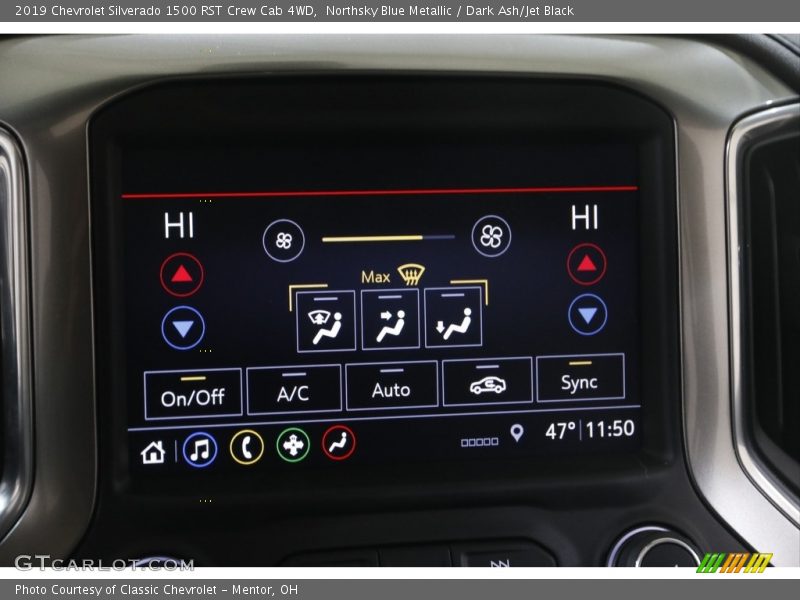 Northsky Blue Metallic / Dark Ash/Jet Black 2019 Chevrolet Silverado 1500 RST Crew Cab 4WD
