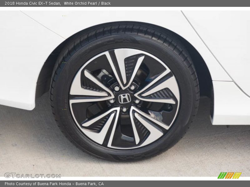 White Orchid Pearl / Black 2018 Honda Civic EX-T Sedan