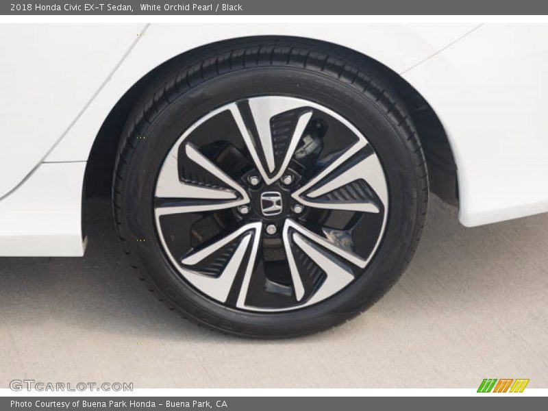 White Orchid Pearl / Black 2018 Honda Civic EX-T Sedan