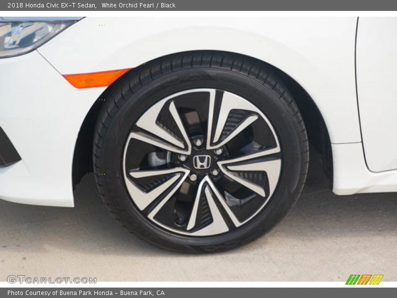 White Orchid Pearl / Black 2018 Honda Civic EX-T Sedan