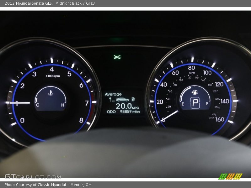 Midnight Black / Gray 2013 Hyundai Sonata GLS