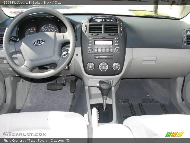 Black / Gray 2008 Kia Spectra EX Sedan