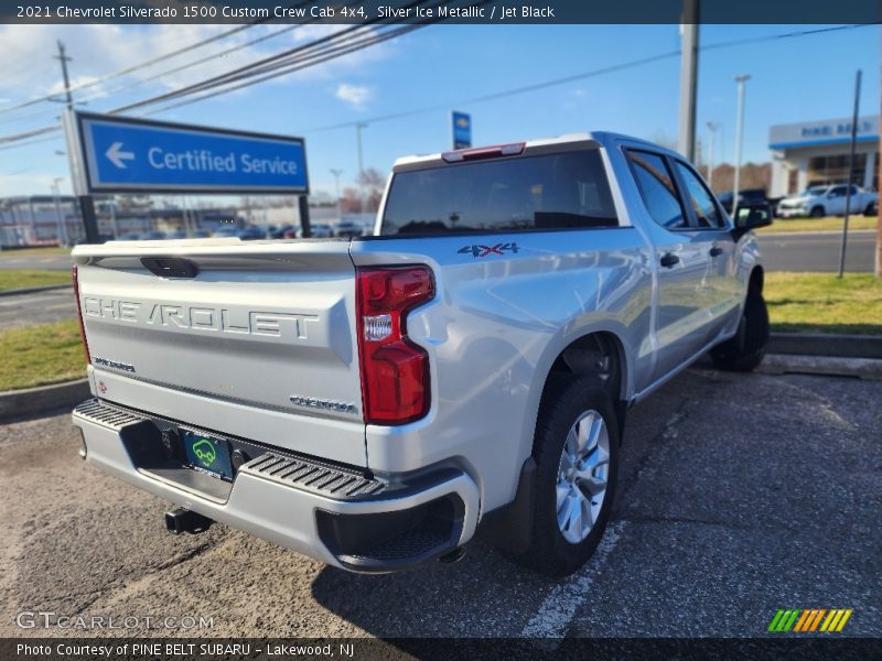 Silver Ice Metallic / Jet Black 2021 Chevrolet Silverado 1500 Custom Crew Cab 4x4