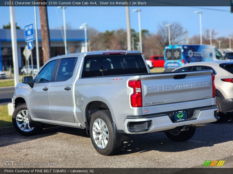 Silver Ice Metallic / Jet Black 2021 Chevrolet Silverado 1500 Custom Crew Cab 4x4