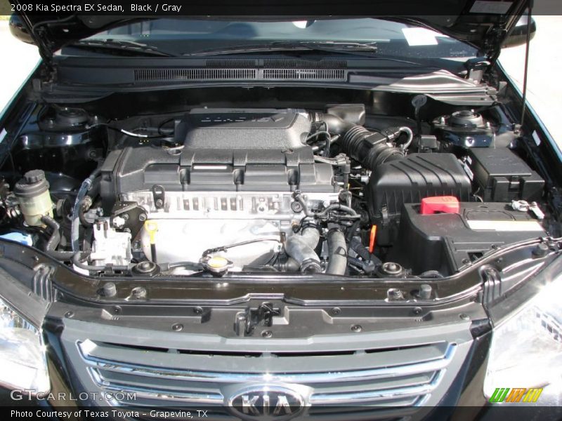 Black / Gray 2008 Kia Spectra EX Sedan