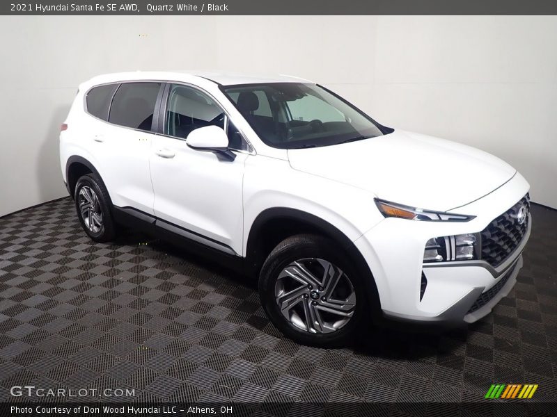 Quartz White / Black 2021 Hyundai Santa Fe SE AWD