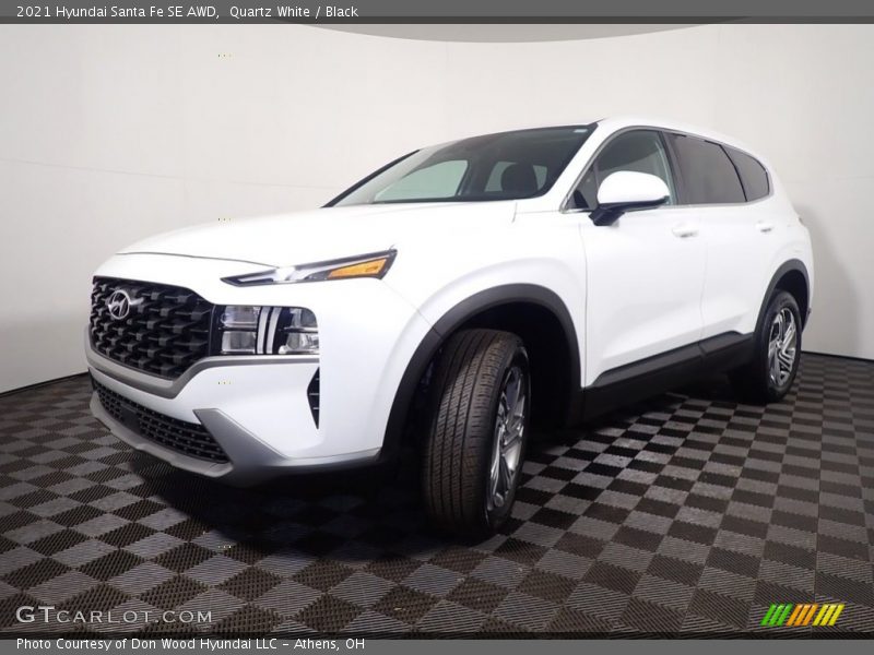 Quartz White / Black 2021 Hyundai Santa Fe SE AWD