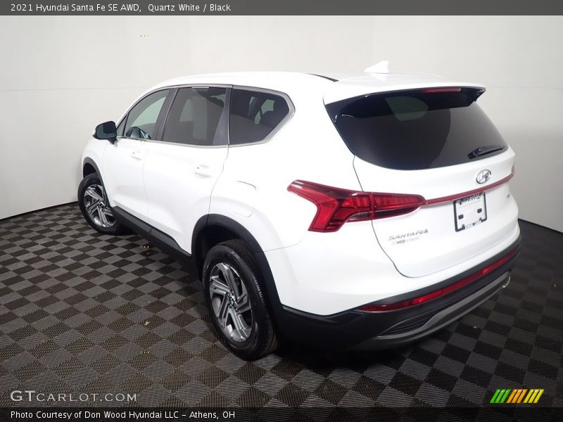 Quartz White / Black 2021 Hyundai Santa Fe SE AWD
