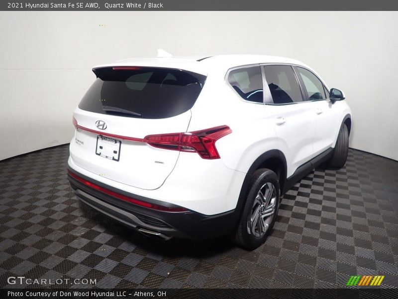 Quartz White / Black 2021 Hyundai Santa Fe SE AWD