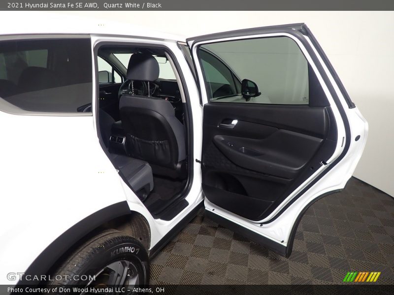 Quartz White / Black 2021 Hyundai Santa Fe SE AWD