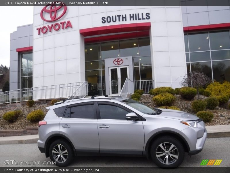 Silver Sky Metallic / Black 2018 Toyota RAV4 Adventure AWD