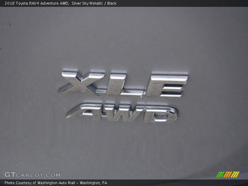 Silver Sky Metallic / Black 2018 Toyota RAV4 Adventure AWD