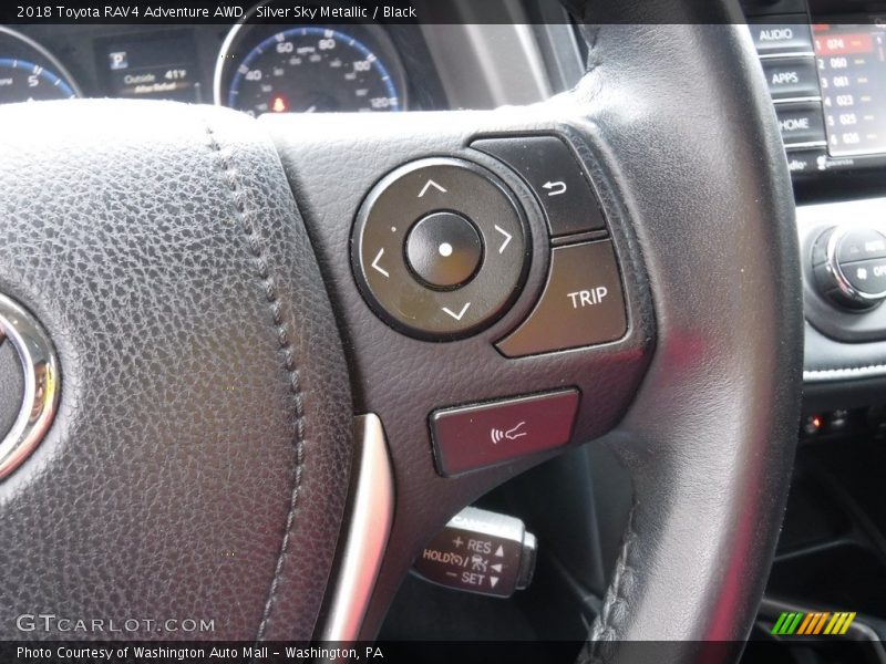 Silver Sky Metallic / Black 2018 Toyota RAV4 Adventure AWD