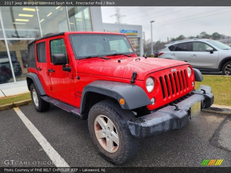 Firecracker Red / Black 2017 Jeep Wrangler Unlimited Sport 4x4