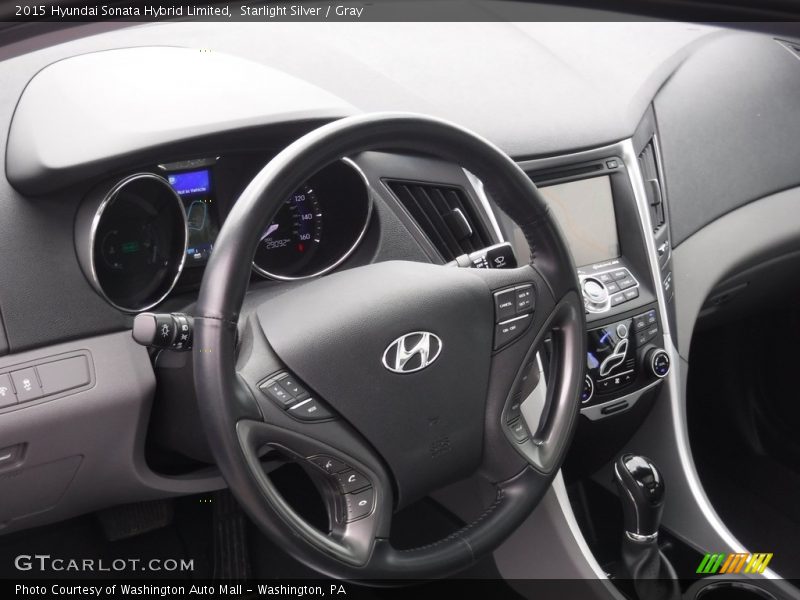 Starlight Silver / Gray 2015 Hyundai Sonata Hybrid Limited
