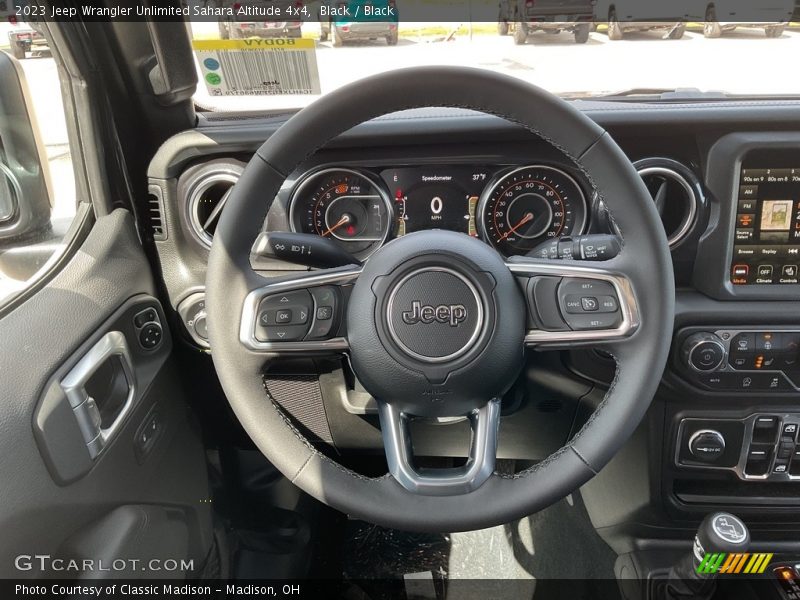 Black / Black 2023 Jeep Wrangler Unlimited Sahara Altitude 4x4