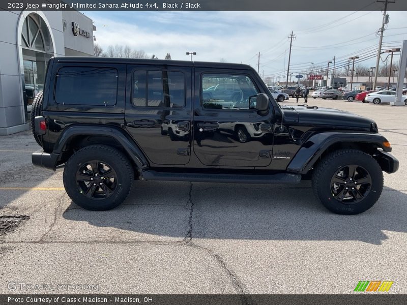 Black / Black 2023 Jeep Wrangler Unlimited Sahara Altitude 4x4