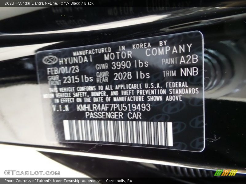 Onyx Black / Black 2023 Hyundai Elantra N-Line