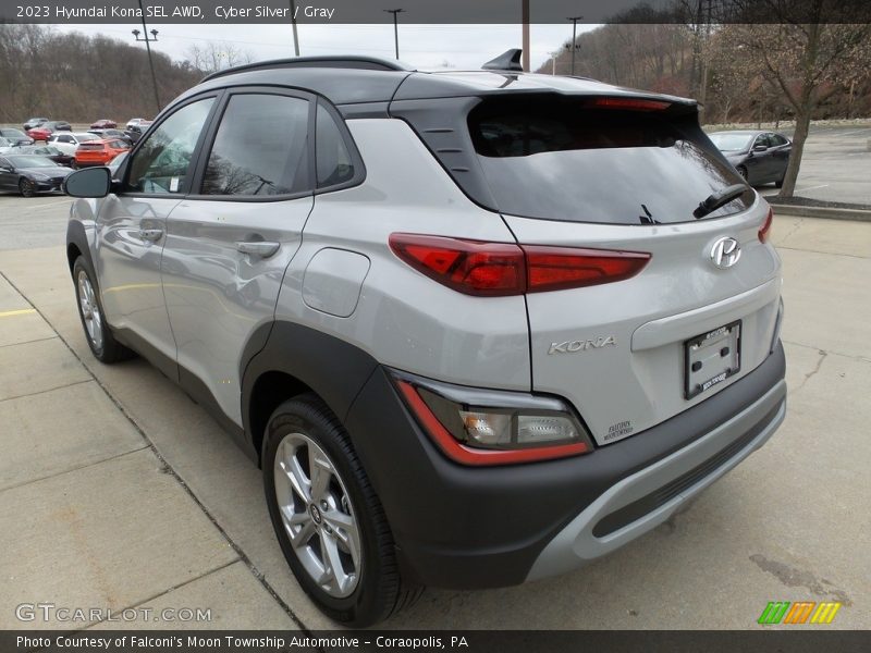 Cyber Silver / Gray 2023 Hyundai Kona SEL AWD