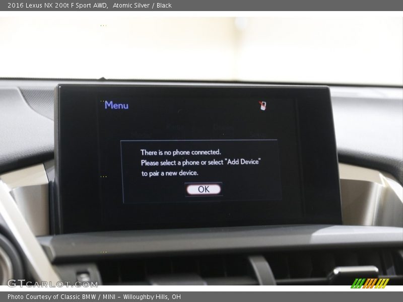 Atomic Silver / Black 2016 Lexus NX 200t F Sport AWD