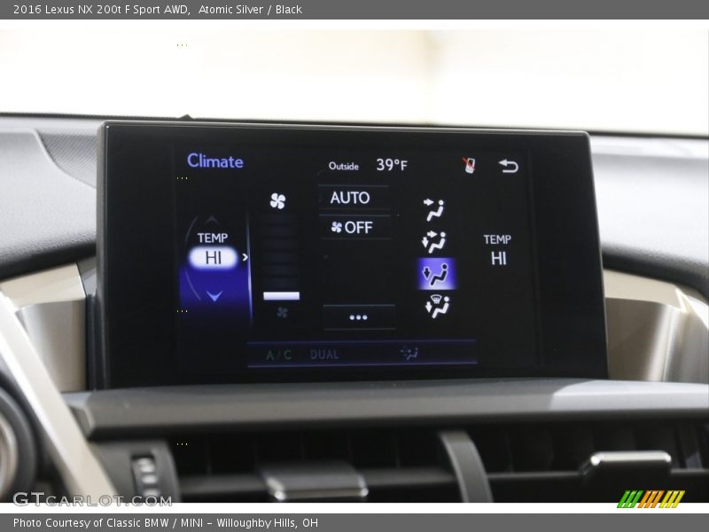 Atomic Silver / Black 2016 Lexus NX 200t F Sport AWD