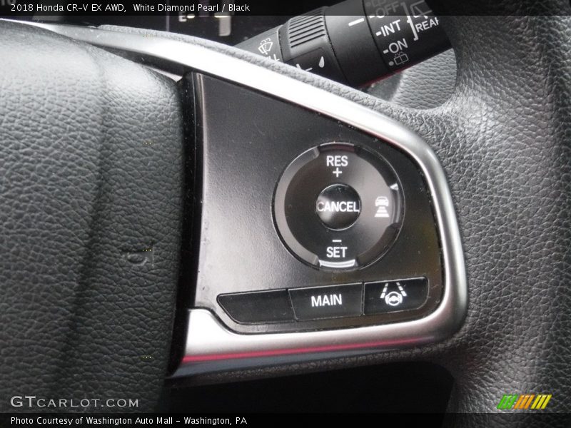 White Diamond Pearl / Black 2018 Honda CR-V EX AWD